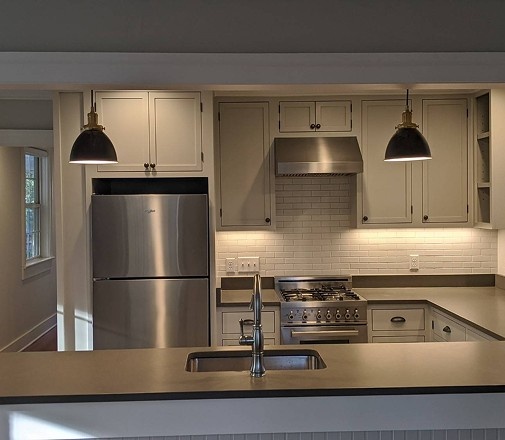 Kitchen remodel custom cabinets and countertops by LeBlanc Contracting