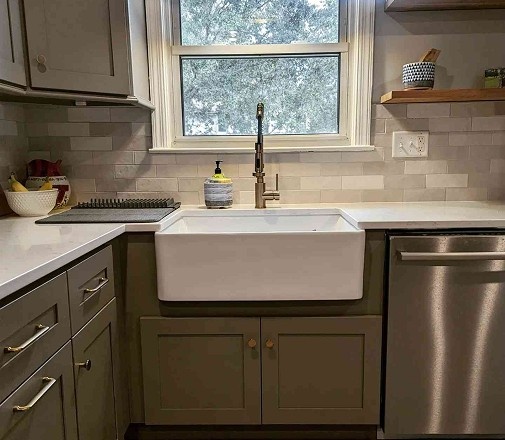 Kitchen remodel custom cabinets and countertops by LeBlanc Contracting